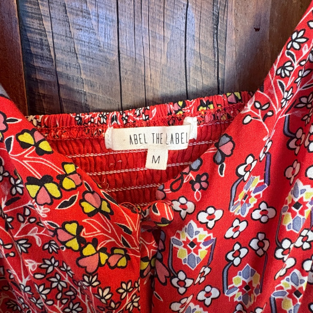 Abel The Label Dress M 
EUC red and floral dress size medium - Picture 4 of 5